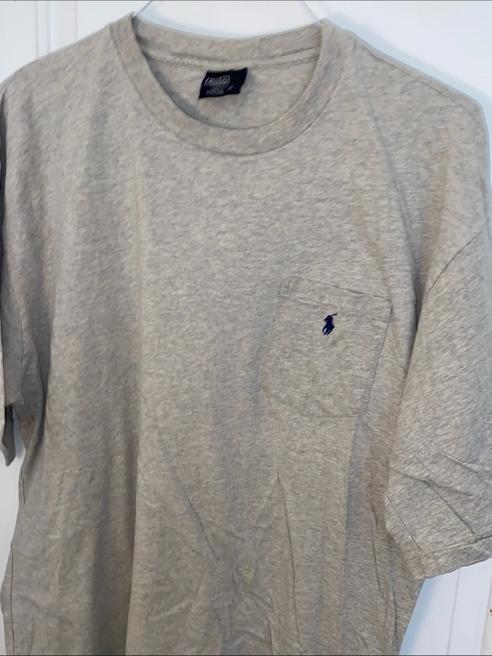 Polo Ralph Lauren Classic Pocket Tee - Light Gray Size Large Tall 100% Cotton